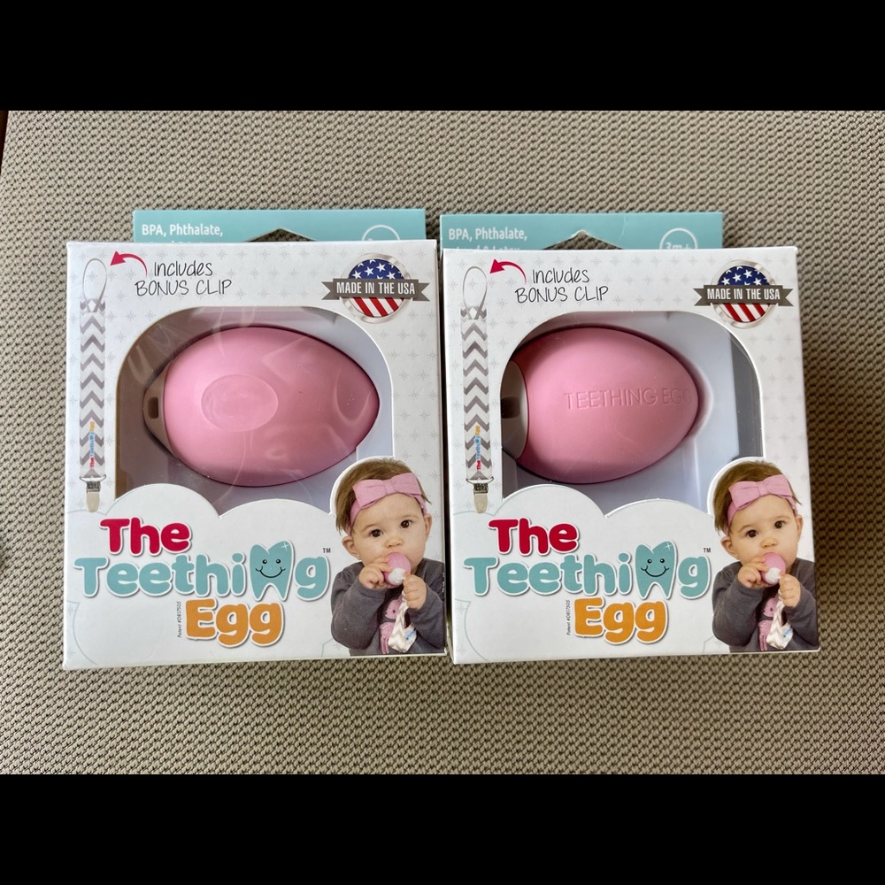Teething egg. Never opened.